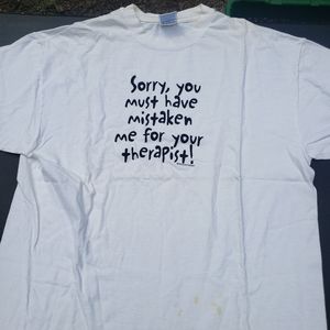 Vintage 90s Mens Comic T-shirt XL (Therapist)